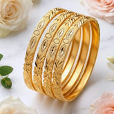 Stainless Steel anti-tarnish traditional bangles - 4 Pcs