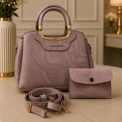 Jing & Pin Marbled Pattern Handbag Set