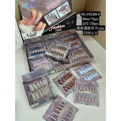 Pink Key Cat Eye Mirror Nails