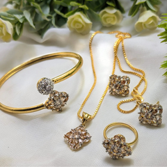 Zircon Combo Set AD – Adjustable Ring & Kara