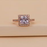 Square Halo Diamond Style Ring