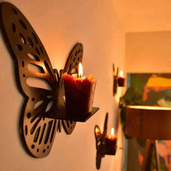 3D Wooden Wall Decorative Butterfly Wall Shelf
