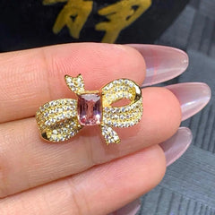 Ribbon Bow Gemstone Ring - Each