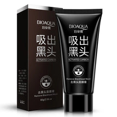 Bioaqua Black Suction Activated Carbon Remove Blackhead Mask - 60g peel‑off gel