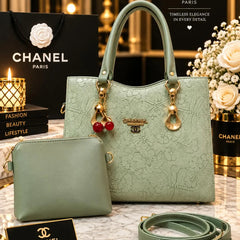 Chanel Embossed Floral Motif Tote Bag