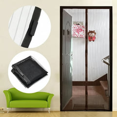 Magic Mesh Hands-Free Screen Door - 6x3.5 ft, Magnetic Auto-Close, Black