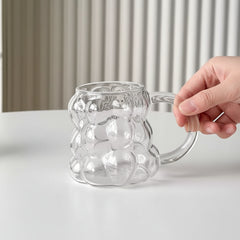 Bubble Design Coffee Glass Mug