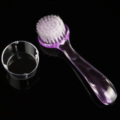 1 Pcs Plastic Nail Art Dust Cleaning Brush with Cap