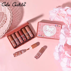 Color Castle Mini Bear Lip Gloss – Waterproof & Long-Lasting - 6 pcs