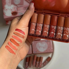 Color Castle Mini Bear Lip Gloss – Waterproof & Long-Lasting - 6 pcs