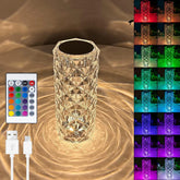 Diamond Rose Crystal Lamp 16 Color Changing with remote