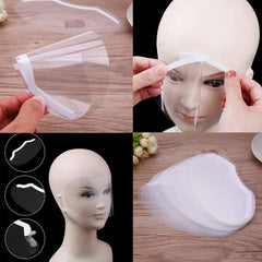 100 PCS Microblading Makeup Shower Face Shields Visors, Disposable Face Shields Masks