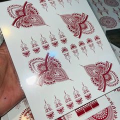 Simple Aesthetic Full Hand Sticker Tatto Mehndi
