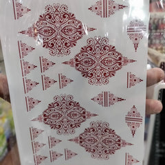 Waterproof Mehndi Tattoo Stickers – Red Henna Designs