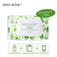 Miss Rose Avocado Beauty Concept Facial Cleansing Wipes – 80 Pcs