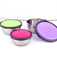 Stainless Steel Food Storage Box Airtight - 3 Pcs