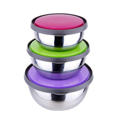 Stainless Steel Food Storage Box Airtight - 3 Pcs