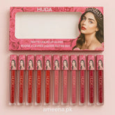 Huda Beauty Matte Liquid Lip Gloss - 12 Pcs