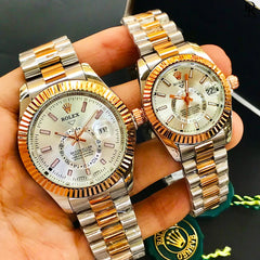 Rolex Sky-Dweller style pair watch