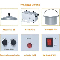 Double Pot Wax Heater Warmer Machine