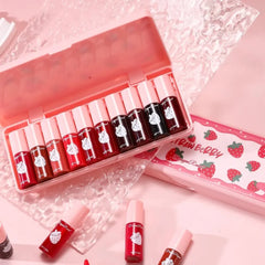 10 Pcs Dragon Strawberry Liptint+ Lipgloss