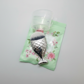 Silver-Colored Fish-Tail Mermaid Makeup Brush