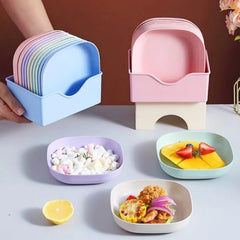 10pcs Plates Set With Holder