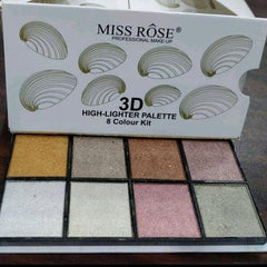 Miss Rose Highlighter 3D - 8 Colour Kit