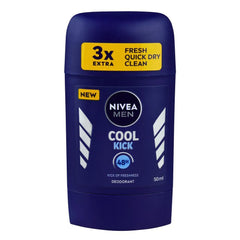 Nivea Men 48 Hour Kick Of Freshness Cool Kick Deodorant Stick, For Men - 50ml