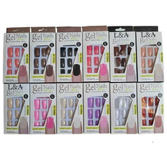 Gel Nails Stickon Pack of 12
