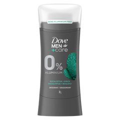 Dove Men+Care Eucalyptus + Birch 0% Aluminum 48h Deodorant Stick - 74g