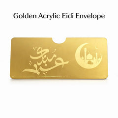 Golden acrylic golden envelope