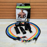 11-Pcs set of Power Resistance exercise bands (BD-303) - for home workouts