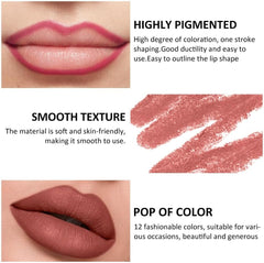 Eveline Beauty Lipstick Pencils – Smooth Matte Color for All-Day Glam