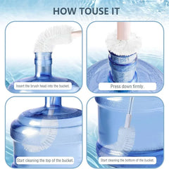 Long Bottle Cleaning Brush, 20 Inches Bottle Cleaner Brush, Nylon Bristles and Stainless Steel Handle