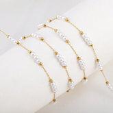 Stainless Steel Beaded Chain Permanent Bracelet - 5m