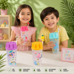 colorful kids sipper cup with leak-proof lid and built-in straw for easy - Each