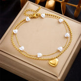 stainless steel toned double-strand titanium Ankle - Each