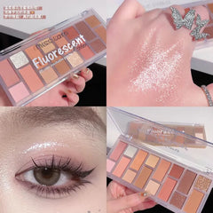 Miss Lara Fluorescent Eyeshadow Palette - 16 Colors