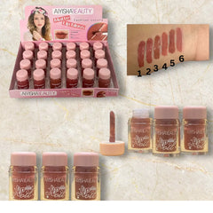AIYISHA BEAUTY Matte Fashion Color Lip Gloss - Pack Of 6