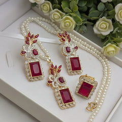 Zircon Combo Party Set – High Quality Rectangle Shape Jewelry