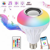 Smart LED RGB Bluetooth Speaker Bulb 12W E27 Multi Color Changing Light Bulb with Remote Control