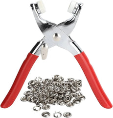 Tich button metal with lock snap buttons press plier