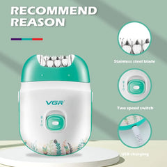 VGR V-726 Wet & Dry Compact Professional Cordless Women Epilator