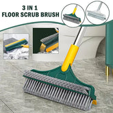 2 in 1 Cleaning Brush Floor Scrub Broom Wiper Scraper Rotatable Tool Long