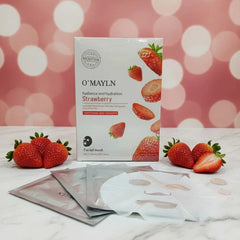 O'MAYLN Radiance and Hydration Strawberry Facial Mask - 10 PCS