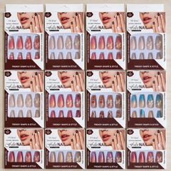YY Kiss Luxury False Nail – 12Pcs Trendy Press On Nails