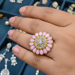 Shisha Kundan Ring