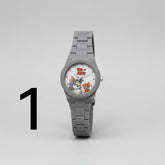 Tom and Jerry Grey Silicone Strap Kids Watch
