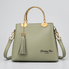 Christian Dior Tassel Top Handle Shoulder Bag with Strap